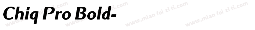 Chiq Pro Bold字体转换